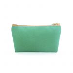 Necessaire vani poliester verde agua com ziper caqui