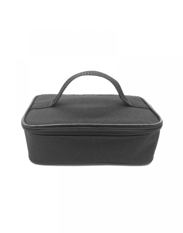 necessaire miu black poliester 600 preto com alça de mao