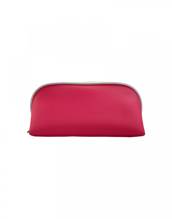 Necessaire fachini material silicone pink e vivo branco