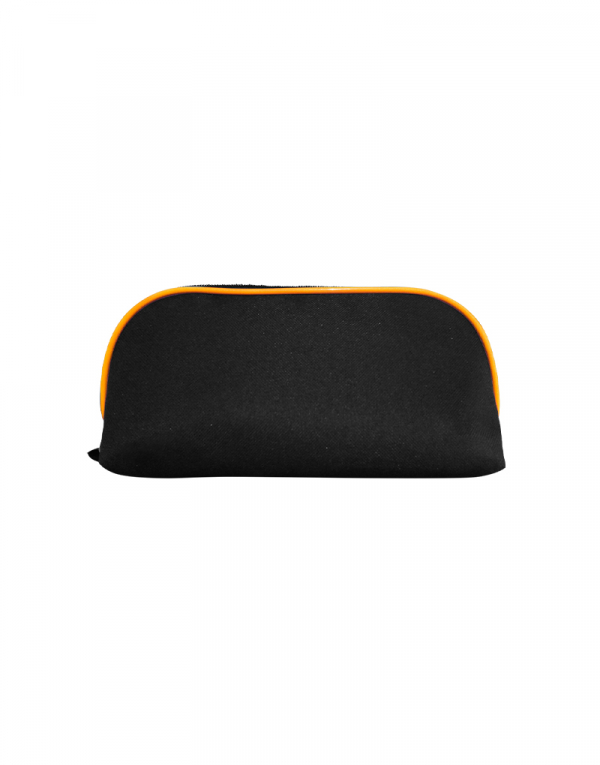 necessaire fachini poliester 600 preto e vivo laranja