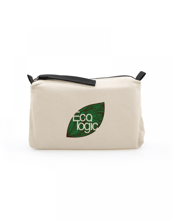 Necessaire em lona de algodão cru da linha ecologica