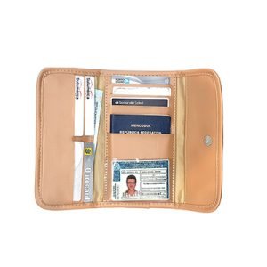 Carteira Feminina JL personalizada com compartimentos para cartões e documentos